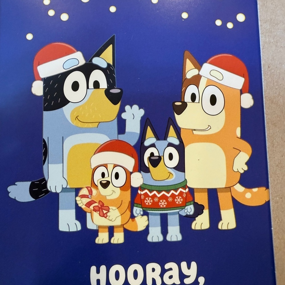 Hallmark Bluey Holiday Card Boxes Bluey Santa 54 Cards Hooray it’s Christmas - Picture 6 of 16